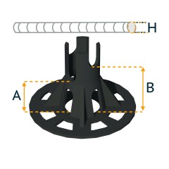 Plastic fasteners for reinforcement concreting