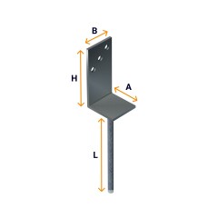 Support bracket (L-shaped)