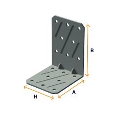 Angle brackets, stiffened