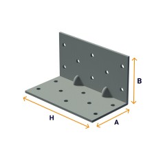 Angle brackets, stiffened