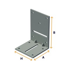 Angle brackets, stiffened